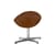 Repose-pieds Egg métal cuir marron - Fritz Hansen