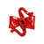 Kerzenleuchter Ribbon keramik rot - & klevering