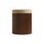 Pouf Riviera tessuto beige / Tavolo (cuscino rimovibile) - Rattan e Lino - Ø 36 x H 45 cm - Maison Sarah Lavoine