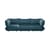 Canapé droit Sumo Grand bleu / 4 places - L 301 cm / Velours recyclé - Fatboy