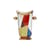 Vase Torino Fractal keramik bunt / 20 x 12 x H 27 cm - Porzellan - Jonathan Adler