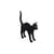 Lampe sans fil rechargeable Jobby the Cat plastique noir / L 46 x H 52 cm - Seletti