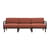 Divano da giardino modulare Maximo tessuto arancione / 3 posti - L 253,5 cm - NARDI
