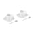 Tasse à moka To / Set de 2 avec soucoupes + 2 cuillères - Alessi
