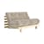 Canapé convertible Roots / L 140 cm - 3 positions couleur crème douce / Structure pin clair - KARUP
