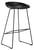 Tabouret de bar About a stool AAS 38 métal plastique noir / H 75 cm - Piètement luge acier - Hay