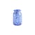 Splash Roll Neck Medium Vase glass blue / Ø 14.5 x H 22.5 cm - Handmade - Hay