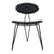 Chaise rembourrée Semper cuir noir - AYTM