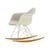 Schaukelstuhl RAR - Eames Plastic Armchair textil weiß grau / (1950) - Vollpolsterung - Vitra