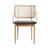 Cannage Bridge armchair cane & fibres natural wood / Fabric - Brass armrests - RED Edition