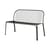 Banc avec dossier Thorvald SC111 métal noir / L 129 cm - &tradition