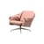 Poltrona girevole Bascule Lowback tessuto arancione / Meccanismo di inclinazione - Base a 4 gambe - Vitra