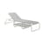 Inout 883 Reclining deckchair on wheels textile grey / Elastic straps - Gervasoni