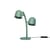 Little Lebow Table lamp metal green / 2 adjustable spotlights - Fatboy