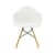 Fauteuil DAW - Eames Plastic Armchair plastique blanc / (1950) - Pieds bois clair - Vitra