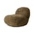 Poltrona imbottita Meloa tessuto marrone - HK LIVING