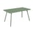 Luxembourg Rectangular table metal green / 143 x 80 cm (6 people) - Parasol hole - Fermob