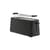Plissé Toaster plastic material black / Long -  4 slices / 1700W - UK VERSION - Alessi