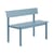 Banc avec dossier Linear métal bleu / L 110 cm - Muuto