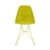 RE DSR Colours - Eames Plastic Side Chair Chair plastic material yellow / (1950) - Coloured legs / Recycled - Vitra