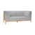 Sofa Moment Small textil grau / B 182 cm - Schlingenpol Stoff - HÜBSCH