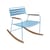 Rocking chair Surprising métal bleu / teck - Fermob