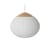 Sospensione Acorn vetro bianco / Ø 64 cm - Vetro striato & Rovere - Bolia