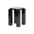Tabouret Atlas bois noir / Carré - NEW WORKS