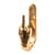 Wandhaken F-you gold metall / Metall - Pols Potten
