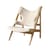 Fauteuil rembourré Knitting tissu bois blanc / Peau de mouton - Réédition 1951 - Audo Copenhagen
