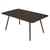 Table rectangulaire Luxembourg métal marron / 165 x 100 cm - 6 à 8 personnes - Fermob