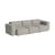 Canapé droit Mags Soft Low Armrest n°1 gris clair / 3 places - L 278.5 cm - Hay