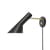AJ Wall light with plug metal black / Orientable - Arne Jacobsen, 1957 - Louis Poulsen