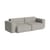 Canapé droit Mags Soft Low Armrest n°1 gris clair / 2,5 places - L 238 cm - Hay