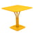 Table carrée Luxembourg métal jaune / 80 x 80 cm - Pied central - Fermob