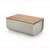 Brotkasten Mattina metall holz grau / Stahl & Bambus - 34 x 21 cm - Alessi