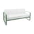 Canapé de jardin 2 places Bellevie métal tissu vert / L 160 cm - Tissu blanc grisé - Fermob