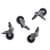  Casters metal grey / Set of 4 Casters - Hay