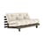 Schlafcouch Roots holz weiß / B 160 cm - 3 Positionen / Struktur Braun - KARUP