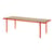 Wooden Rectangular table red natural wood / 240 x 85 cm - Oak & steel - valerie objects