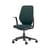 ACX Soft Armchair on casters textile green / Upholstered Knitting Backrest - Vitra