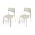 Lot de 2 chaises empilables Toní métal beige - Fatboy