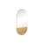 Wandspiegel Crescent Oval holz natur / B 50 x H 100 cm - HÜBSCH