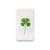 Presse-papier Cube Lucky Clover plastique transparent / Résine et trèfle véritable - 7.5 x 4 x 1 cm - & klevering