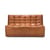 Canapé droit N701 cuir marron / 2 places - L 140 cm - Ethnicraft