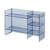 Aufbewahrungsmöbel Sound-Rack plastikmaterial blau / L 75 cm x H 53 cm - Kartell