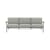 Canapé de jardin 3 places Settle tissu gris / L 218,5 cm - Muuto
