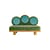 Canapé droit  tissu vert / 3 places - L 170 cm - COLORTHERAPIS