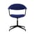 Mynt Soft Swivel armchair textile blue / Padded seat and backrest - Vitra