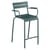 Chaise de bar Luxembourg Bridge métal gris / H 69,5 cm - Accoudoirs - Fermob